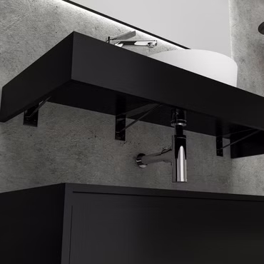 Lina Badezimmer Unterschrank 120 cm Schwarz matt