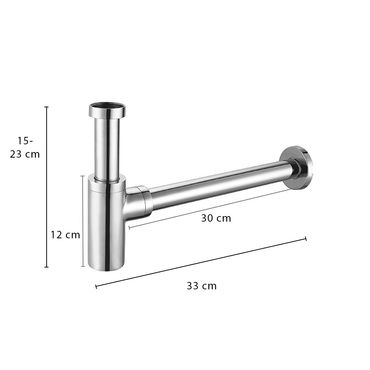 Aloni Messing/Edelstahl Gold gebürstet Siphon 1 1/4