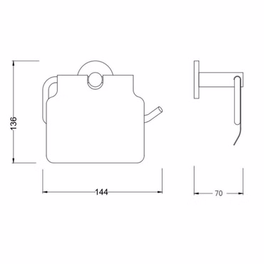 Aloni Toilettenpapierrollenhalter mit Deckel Gold gebürstet