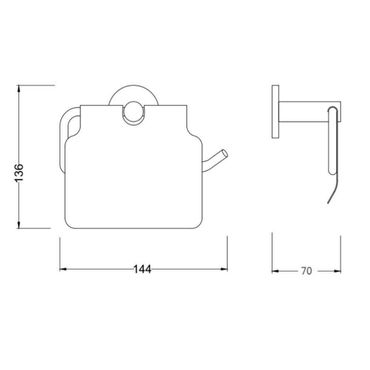 Aloni Toilettenpapierrollenhalter mit Deckel Kupfer gebürstet