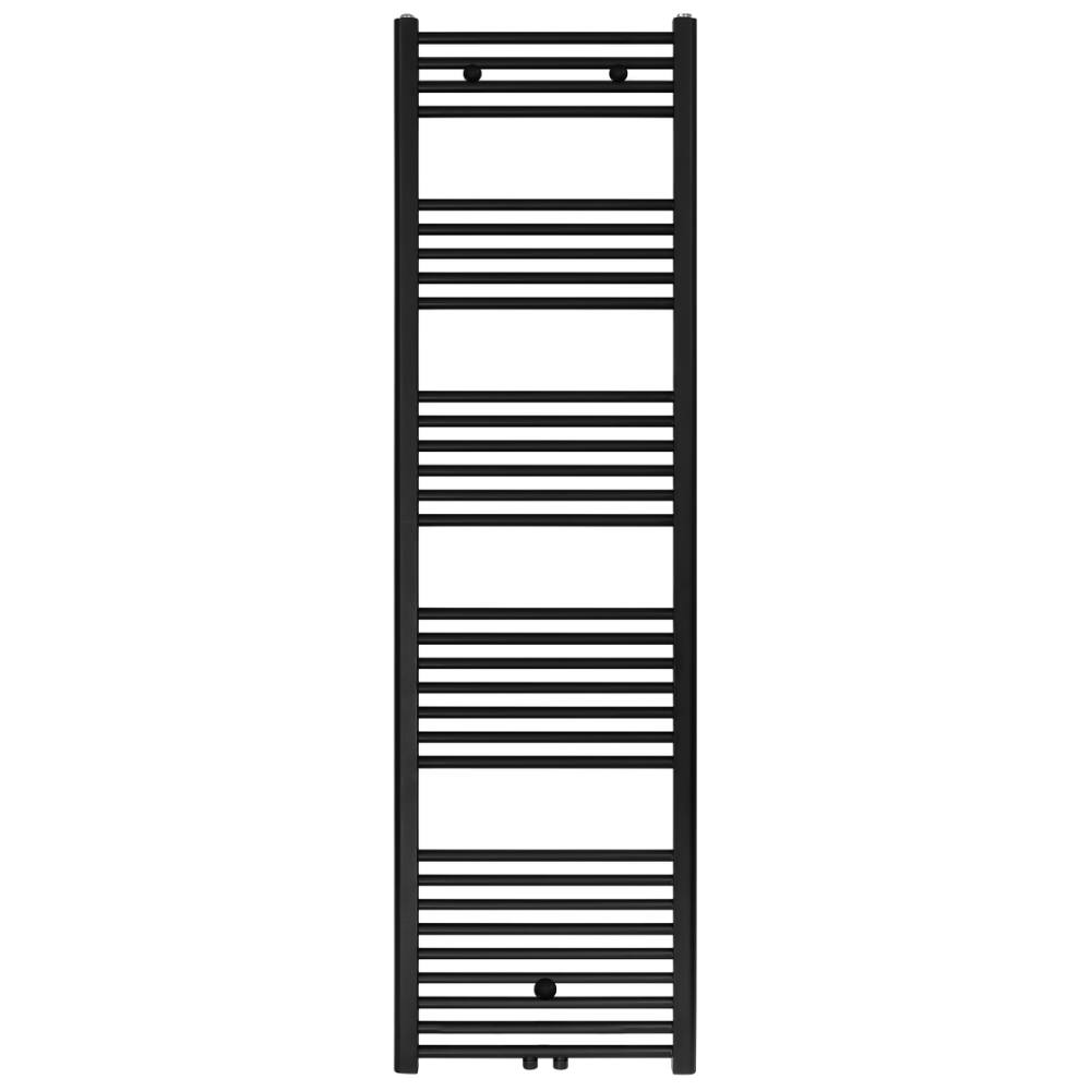 Belrad Badheizkörper Mittelanschluss Schwarz matt gebürstet - 1800 x 400 (HxB) - 699W