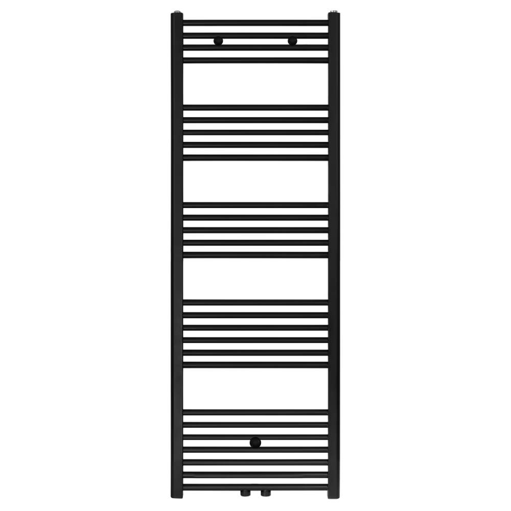 Belrad Badheizkörper Mittelanschluss Schwarz Matt Gebürstet - 1600 x 500 (HxB) - 721W