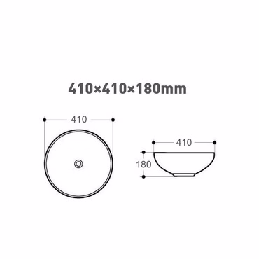 Aloni Crocodile Aufsatzwaschbecken 41 x 41 x 18 cm