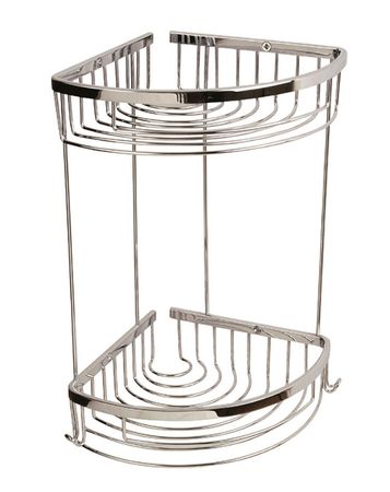 Duschablage Winkel Doppel 18 x 18 cm Chrom