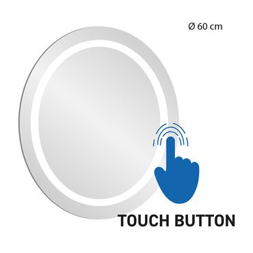 Aloni LED Bad WC Spiegel rund Omega Ø 60cm