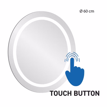 Aloni LED Bad WC Spiegel rund Omega Ø 60cm