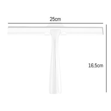 Aloni Edelstahl Fensterwischer / Duschabzieher Chrom 25 x 16,5 cm