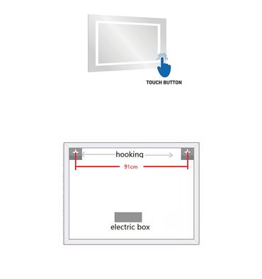 Aloni LED Bad WC Spiegel Queen 100x60cm