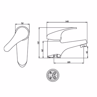 ALONI Eco Waschtischarmatur Wasserhahn Waschtischmischer Chrom