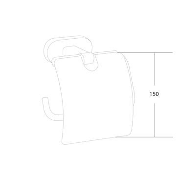 Creavit Toilettenpapierrollenhalter mit Deckel Schwarz