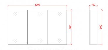 Sally Badezimmer Spiegelschrank 120 x 70 cm