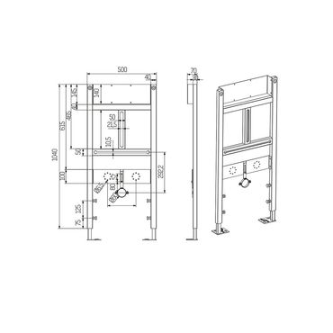 Creavit Urinal Vorwandelement Unterputz