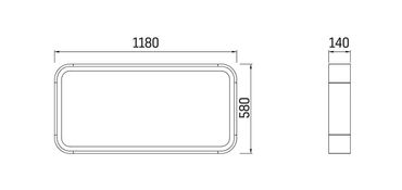 Creavit Pion LED-Spiegel (1180x580x140 mm)