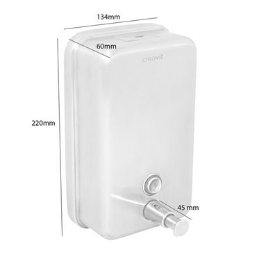 Aloni Seifenspender Edelstahl Chrome 1000 ml