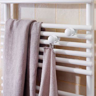 Aloni Handtuchaufhänger für Badheizkörper Weiß