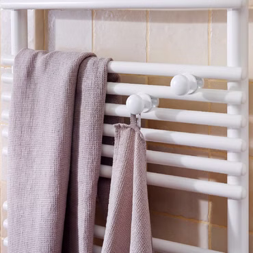 Aloni Handtuchaufhänger für Badheizkörper Weiß