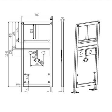 Creavit Waschtisch/Waschbecken Vorwandelement Unterputz