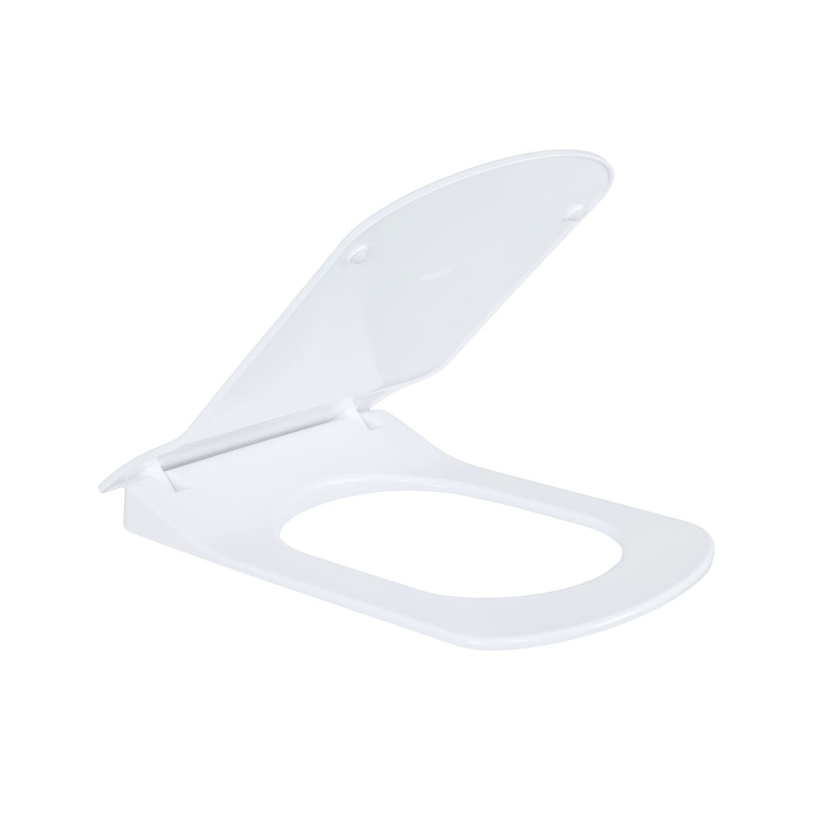 Creavit Toilettensitz Duroplast Weiß glänzend Softclose Edelstahl Scharniere schlankes Design