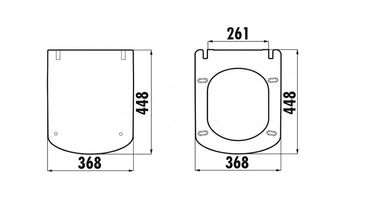 Creavit Toilettensitz Duroplast Weiß glänzend Softclose Edelstahl Scharniere schlankes Design