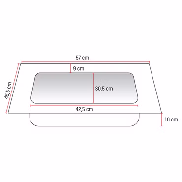 Veroni Solid Surface Mineralguss Waschbecken Waschtisch 60cm