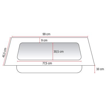 Veroni Solid Surface Mineralguss Waschbecken Waschtisch 100cm