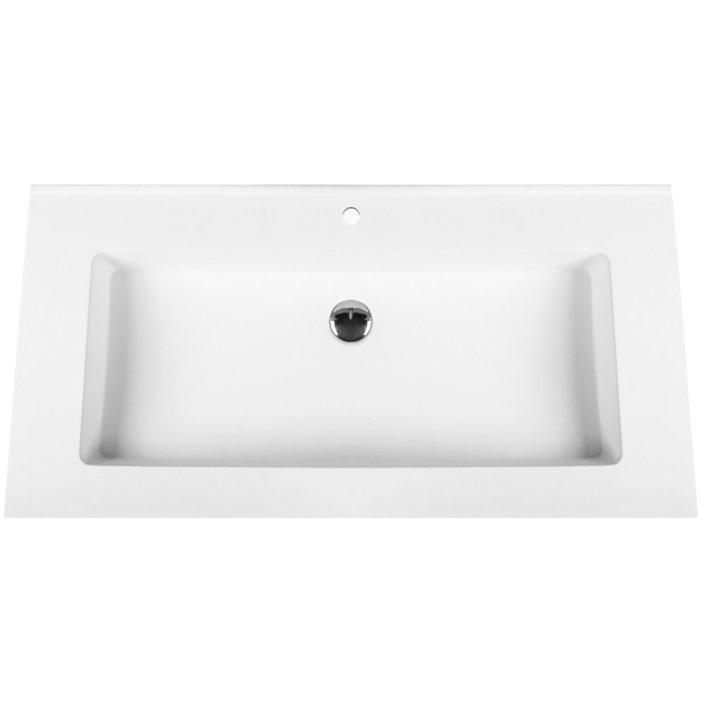 Veroni Solid Surface Mineralguss Waschbecken Waschtisch 80cm