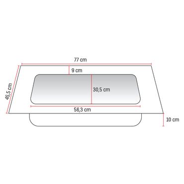 Veroni Solid Surface Mineralguss Waschbecken Waschtisch 80cm