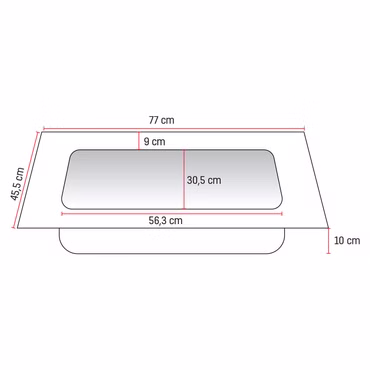 Veroni Solid Surface Mineralguss Waschbecken Waschtisch 80cm