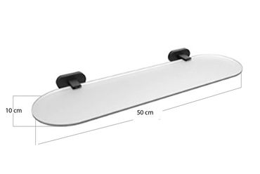 Creavit Glasablage Waschtisch Wandmontage Schwarz