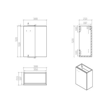 Aloni Elanor Badmöbel Komplett-Set Braun
