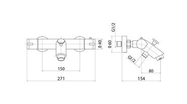 Aloni Badewannenarmatur