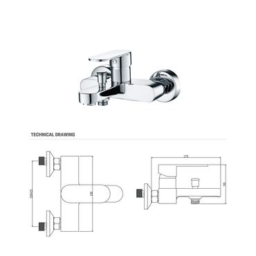 Aloni Badewannenarmatur Duschmischer Chrom