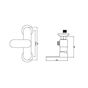 Aloni Duscharmatur mit Thermostat Einhebel-Mischbatterie für Dusche Brausethermostat verchromt