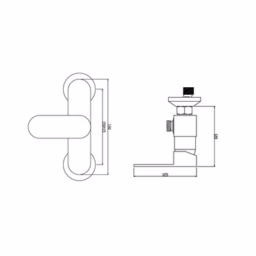 Aloni Duscharmatur mit Thermostat Einhebel-Mischbatterie für Dusche Brausethermostat verchromt