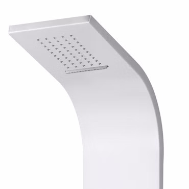 Duschpaneel Duschsäule 5 Funktionen mit Thermostatventil weiß 160x20x6,5 cm