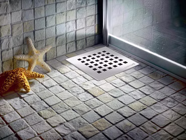 Bodenablauf Edelstahl 150x150mm Hofablauf Terrasse Duschablauf Badablauf DN 50