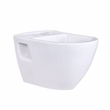 CREAVIT TERRA Hänge-WC oval – glänzend weiß, robuste Sanitärkeramik für Wandmontage im Badezimmer, modern