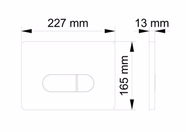 Belvit Berlin Betätigungsplatte für 2-Mengen-Spülung weiß