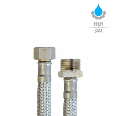 Edelstahl Panzerschlauch Flexschlauch 1/2M x 3/8F 100cm