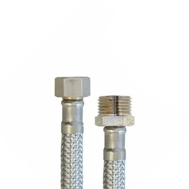 Edelstahl Panzerschlauch Flexschlauch 1/2M x 3/8F 80cm