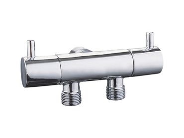 Doppel-Eckventil Messing chrom Ventil Eckventil Absperrventil 1/2 x3/8 x 3/8