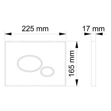 Belvit Lisboa Betätigungsplatte für 2-Mengen-Spülung Matt Chrom