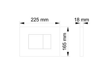 Belvit Brussel Betätigungsplatte für 2-Mengen-Spülung Glanzchrom