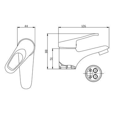 Aloni Waschtischarmatur Chrom