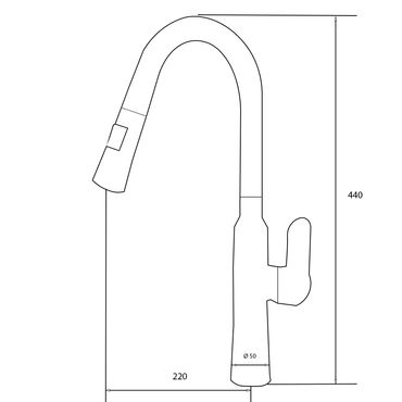 Aloni Küchenarmatur Chrom mit ausziehbarer Handbrause
