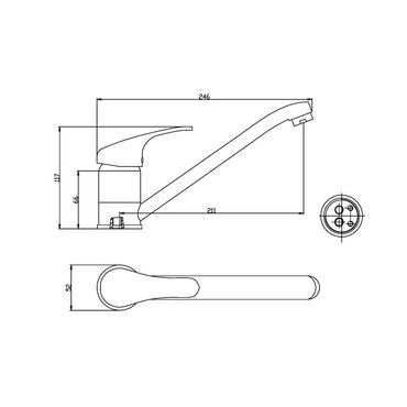 ALONI Küchenarmatur Chrom mit langem Auslauf Einhebelmischer für Spüle