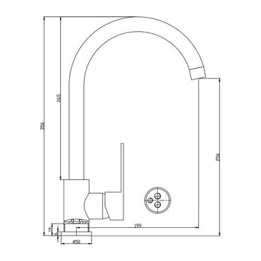 Aloni Einhand Küchenarmatur Chrom