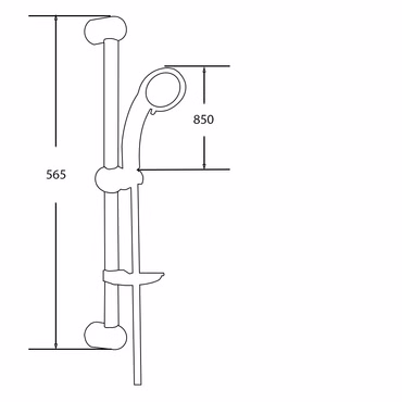 Duschstangenset Kopfbrause slim Duschset Brausestangenset Brausegarnitur