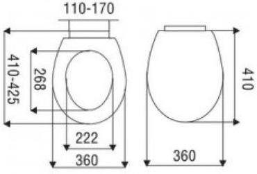 Kiwa WC- Sitz PVC Scharniere Absenkautomatik