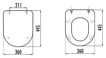 Creavit Duroplast WC Softclose Deckel flach Edelstahl Scharniere Absenkautomatik weiß